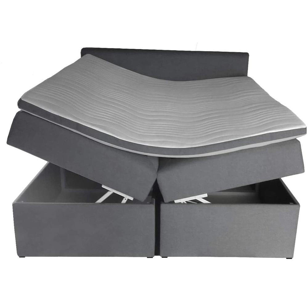 Thumbnail - Best For Home Boxbett, Rot, Textil, Höhe ca. 20 cm, Rechteckig, 200x200 cm, Schlafzimmer, Betten, Boxspringbetten