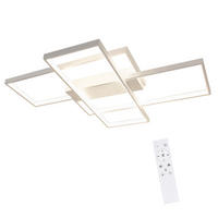 LED-DECKENLEUCHTE Schwarzgrimm 70/8/100 cm - Weiß, Metall (100/70/8cm) - ZMH