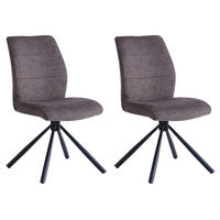 ESSZIMMERSTUHL TAURAUS 2ER-SET - Braun, Textil (48/91/61cm) - IDIMEX