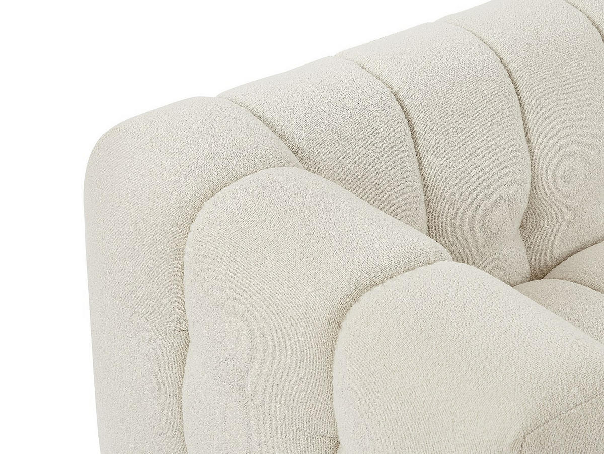 SOFA - 3 Personen - stoff - weiß Lerici - Weiß, Holz/Textil (213/72/89cm) - Vente-Unique