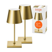 LED Akku-Tischlampe, Nuindie mini 3.0 2er-Set, goldfarben - Goldfarben, Metall (25/10/25cm) - Sigor