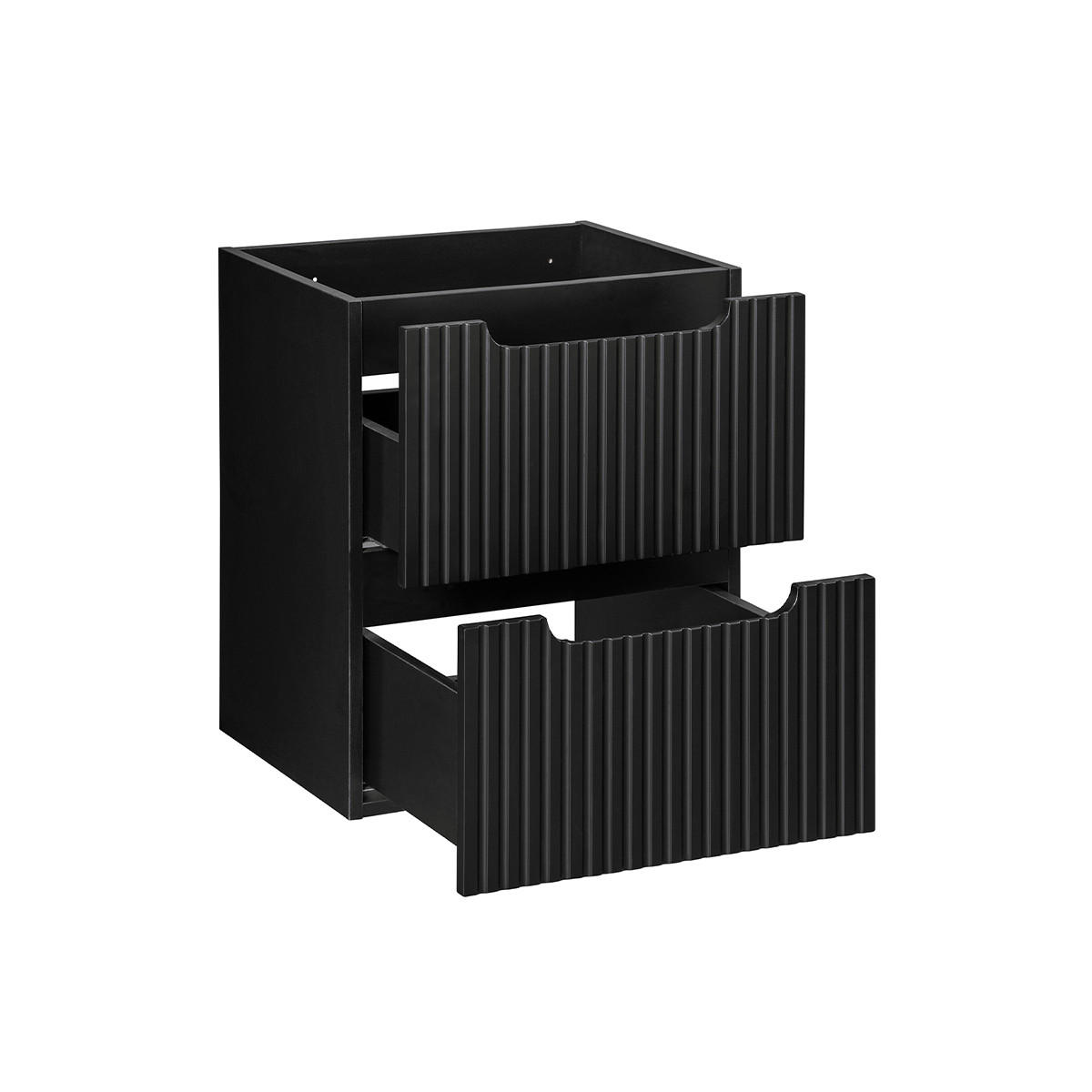 WASCHTISCHUNTERSCHRANK 50cm Riva Schwarz - Schwarz, Holzwerkstoff (50/57/40cm) - Petits-meubles