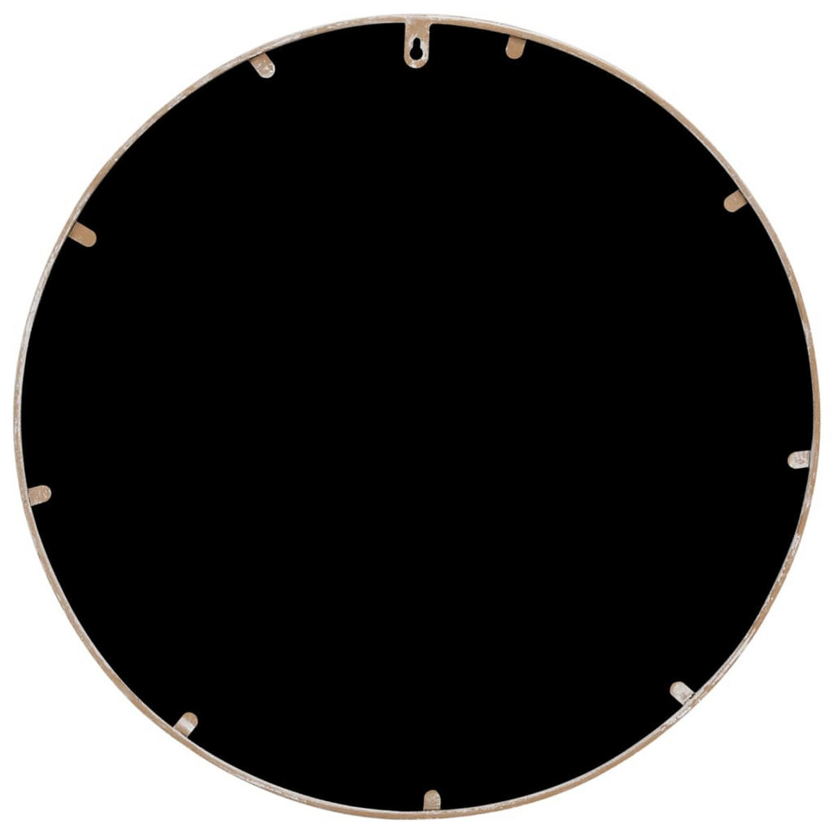 SPIEGEL Sandfarben 60x2,5 cm Eisen Rund für den - Creme, Metall (60/60/1cm) - furnicato