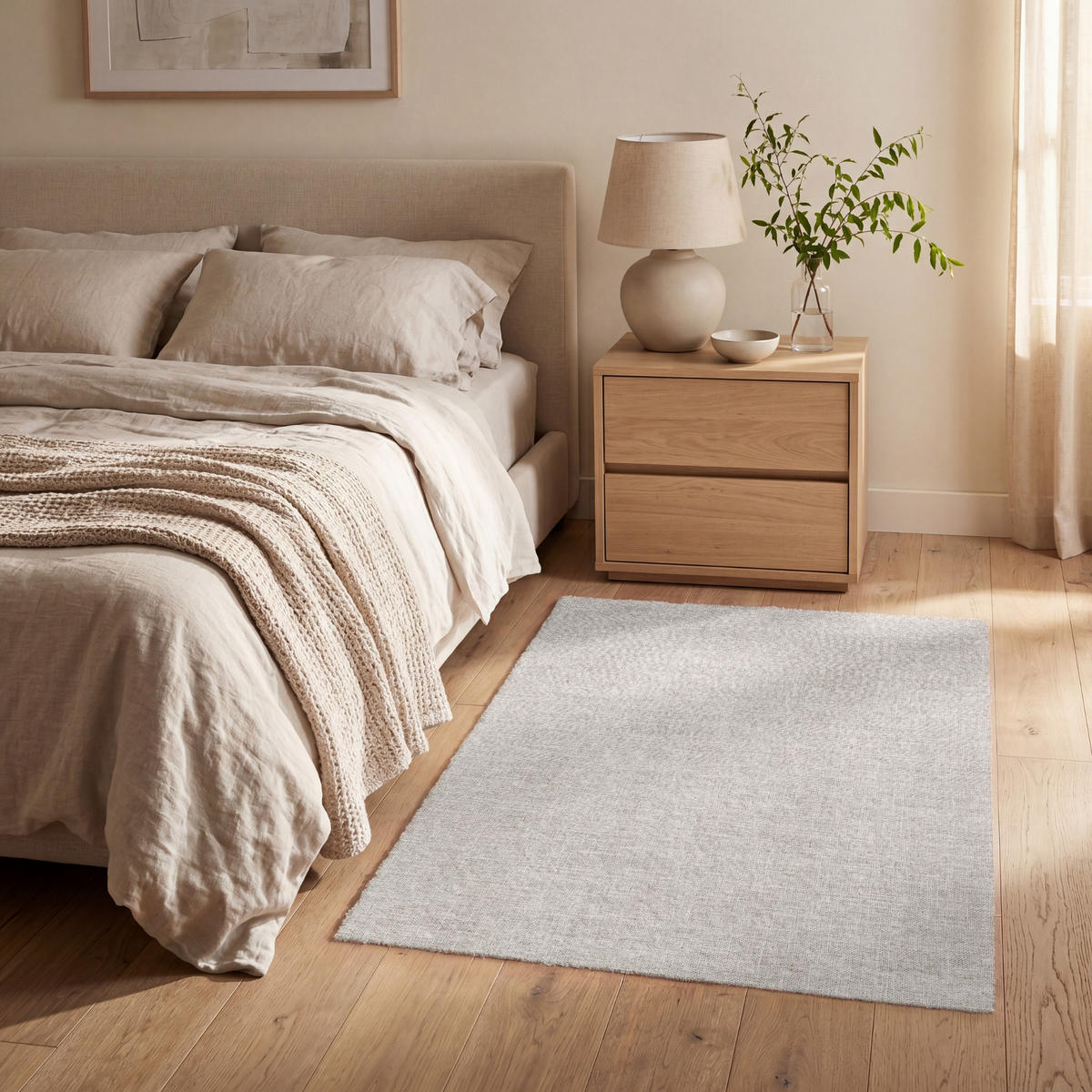TEPPICH - Leinen - Textur - Beige - 80x120 cm - Creme, Kunststoff/Textil (80/0.4cm) - OnlyWow