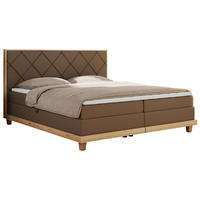 BOXBETT CAICOS 140/200 - Braun Kunstleder - H4 - Braun, Holz/Textil (140/200cm) - MKS