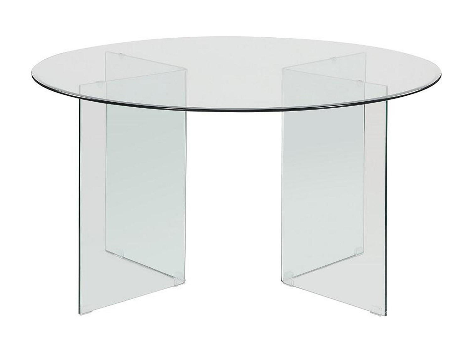 ESSTISCH Glastisch - 6 Personen - Sicherheitsglas - ADAMO - Transparent, Glas (137/137/77cm) - Vente-Unique