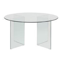 ESSTISCH Glastisch - 6 Personen - Sicherheitsglas - ADAMO - Transparent, Glas (137/137/77cm) - Vente-Unique