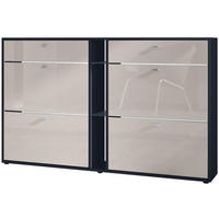 SCHUHSCHRANK Today Fronten in Sandgrau Hochglanz - Sandfarben, Holzwerkstoff (155.5/95/28cm) - Vladon