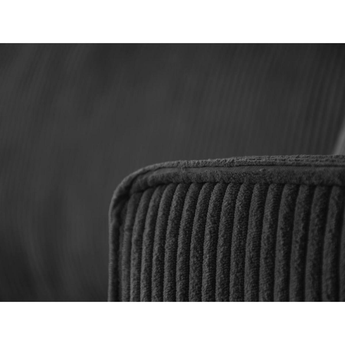 ECKSCHLAFSOFA mit Schlaffunktion Hektor dunkelgrau - Dunkelgrau/Schwarz, Kunststoff/Textil (277/152cm) - Beautysofa