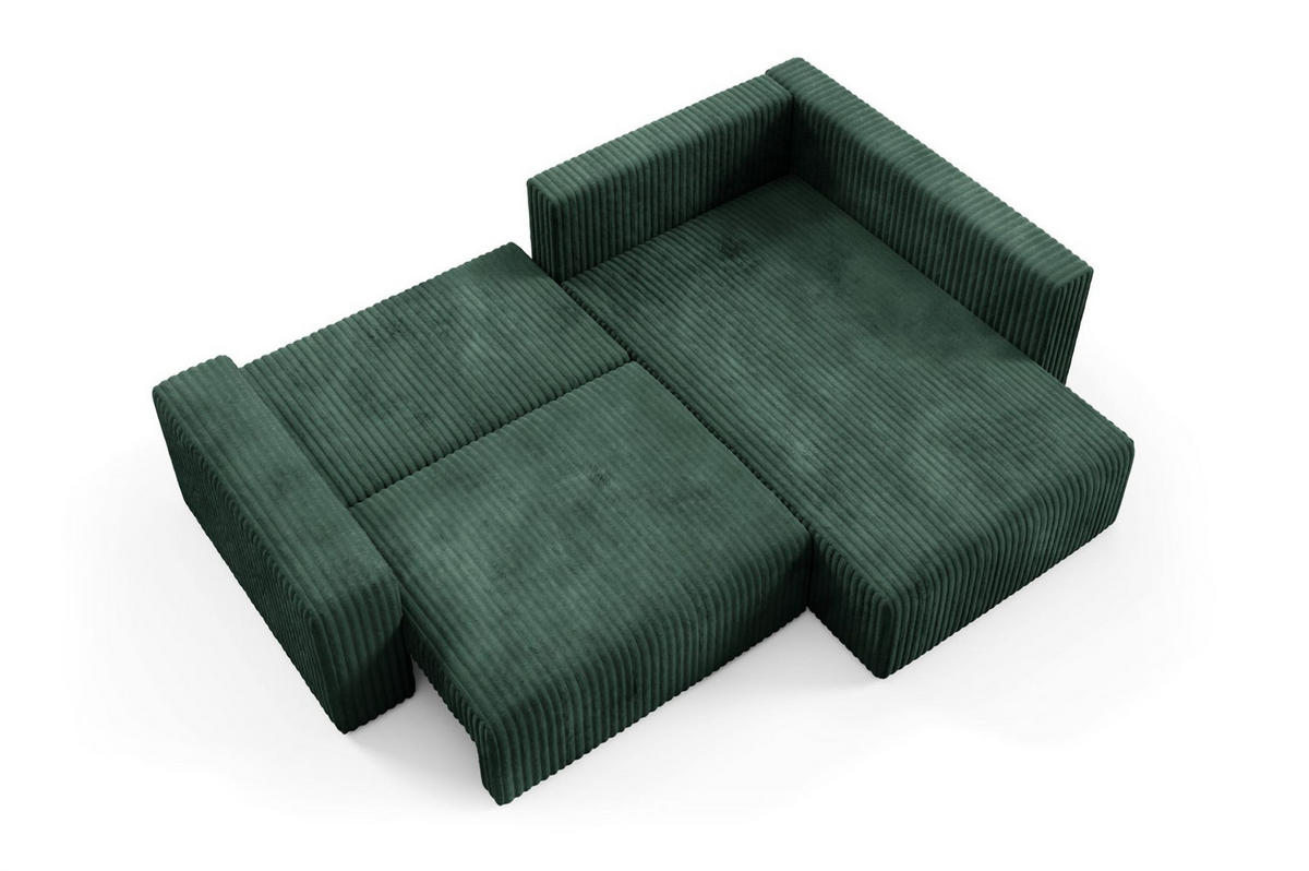 ECKSOFA Natalia Xl - Grün, Holzwerkstoff/Textil (245/182cm) - Fun Möbel