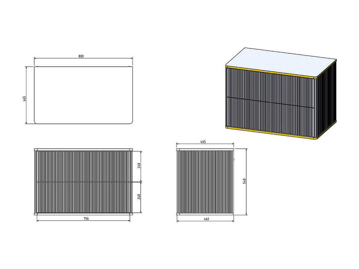 WASCHBECKENUNTERSCHRANK - 80cm x 47cm - MDF - schwarz - KELIZA - Schwarz, Holz (80/54/47cm) - Vente-Unique
