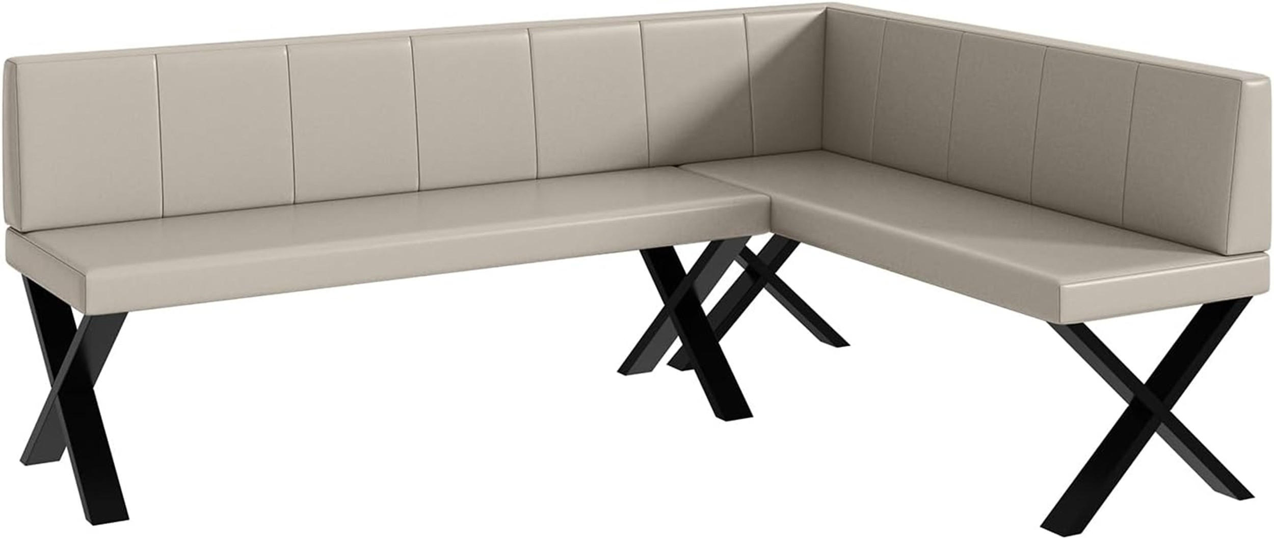 Meblini Eckbank Beige 196x142 cm
