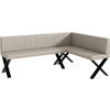 ECKBANK PETER_X - Beige, Leder (142/196cm) - Meblini