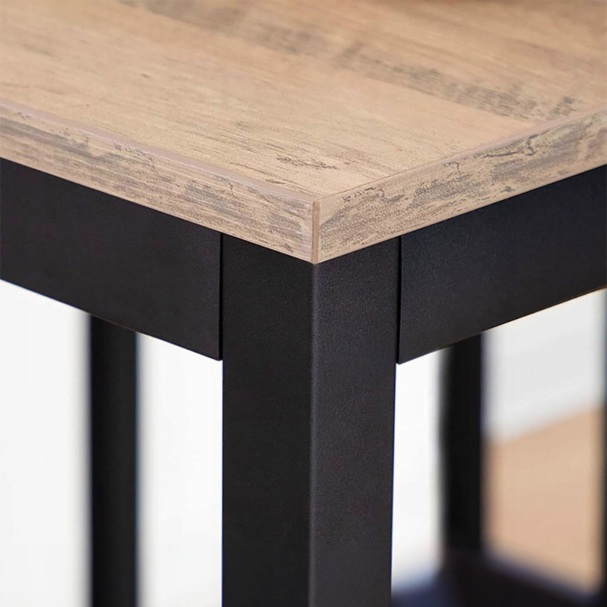 BARMÖBEL SET, braun, 100/40/90 cm - Schwarz/Braun, Metall (100/90/40cm) - Rebiko