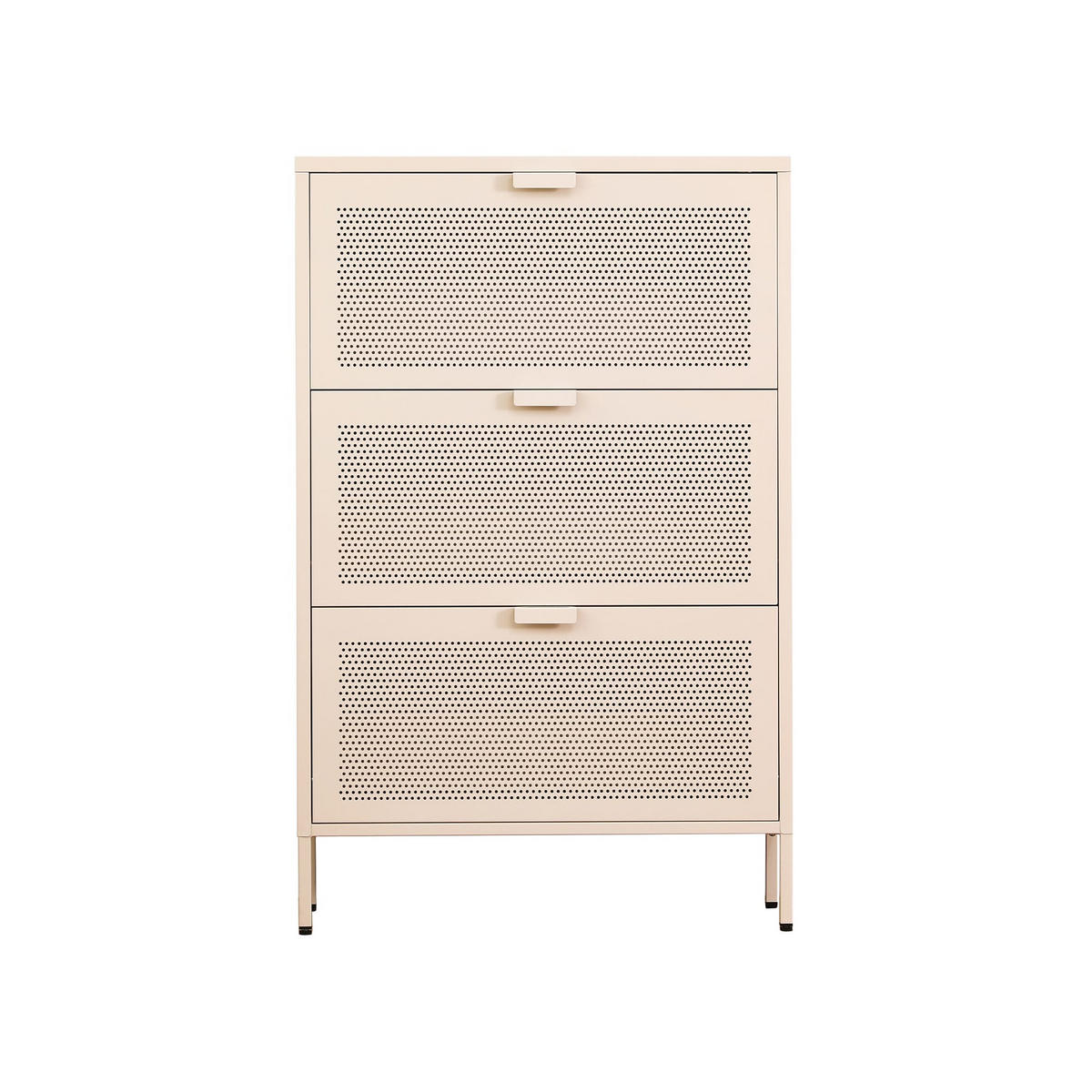 SCHUHSCHRANK 3 Türen Beige 80/26/125 - Beige, Metall (80/125/26cm) - Mobili Rebecca