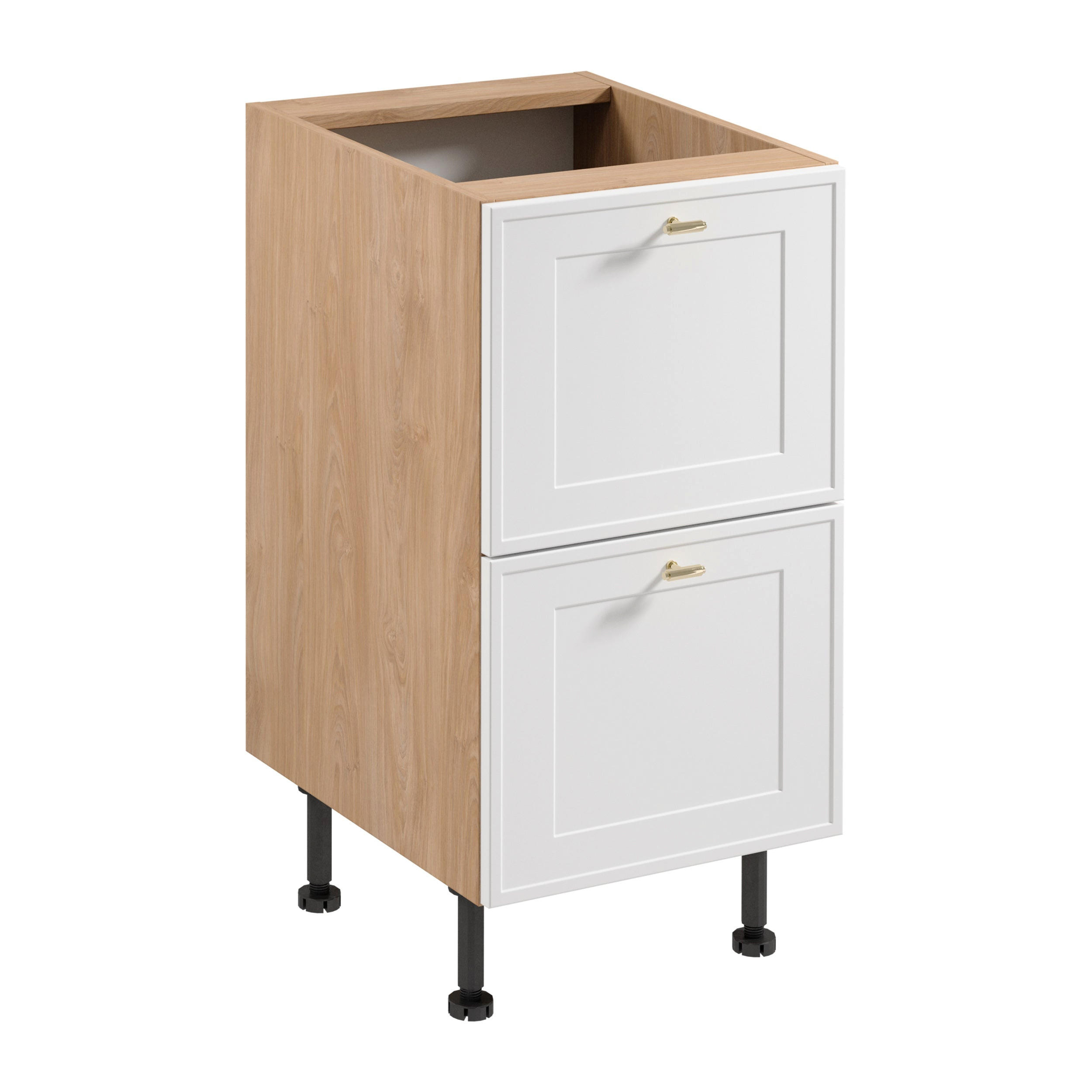Royal24_Markt Unterschrank Sonoma Eiche, Weiß 45x87x52 cm