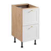 UNTERSCHRANK D45S2 AX – Sorento Sonoma Eiche Weiß – Weiß / Sonoma Eiche - Weiß/Sonoma Eiche, Holzwerkstoff (45/87/52cm) - ROYAL24_MARKT