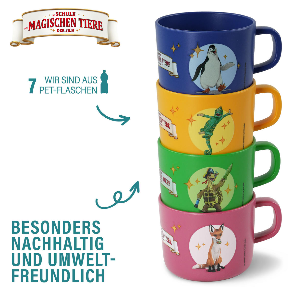 KINDER-TASSE Set 4-teilig - Rot, Kunststoff (0.25L) - Stoneline