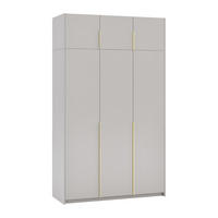 ŠATNÍ SKŘÍŇ S OTOČNÝMI DVEŘMI AMARA, 148/250/58 cm 3dveřová, kašmírová - zlatá/kašmírová, kompozitní dřevo (148/250/58cm) - MASSENO