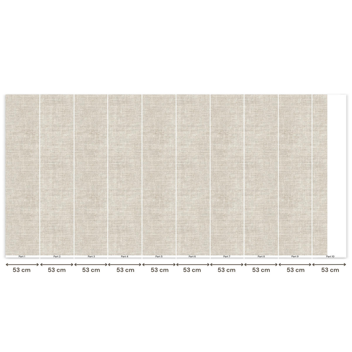TAPETE - Leinen - Textur - Beige - 500x240 cm - Creme, Papier (500/240cm) - OnlyWow