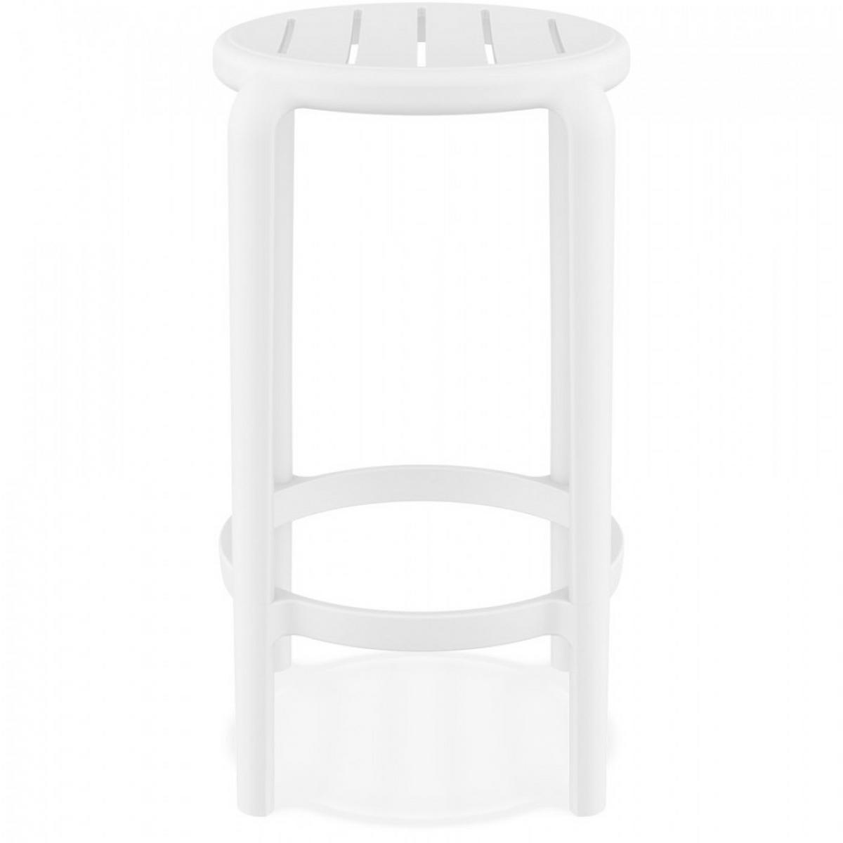 BARHOCKER Weiß 36x65x36cm - Weiß, Kunststoff (36/65/36cm) - AlterEgo