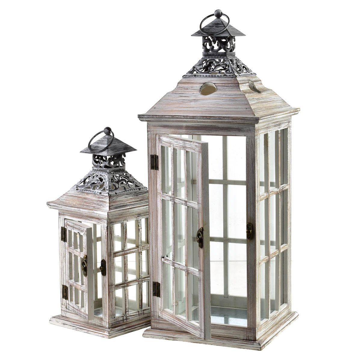 LATERNE Levi Beige 20/20/51 cm Holz - Beige, Holz (20/51/20cm) - Mondex