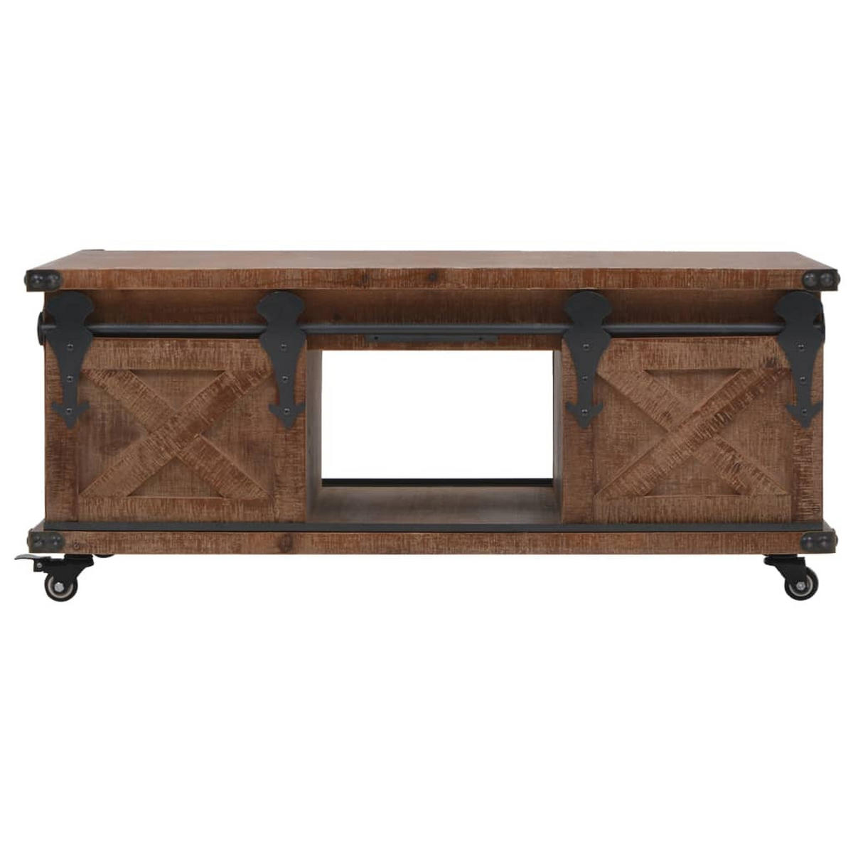 COUCHTISCH Massivholz Tanne 91x51x38 cm Braun - Braun, Holzwerkstoff (91/51/38cm) - furnicato