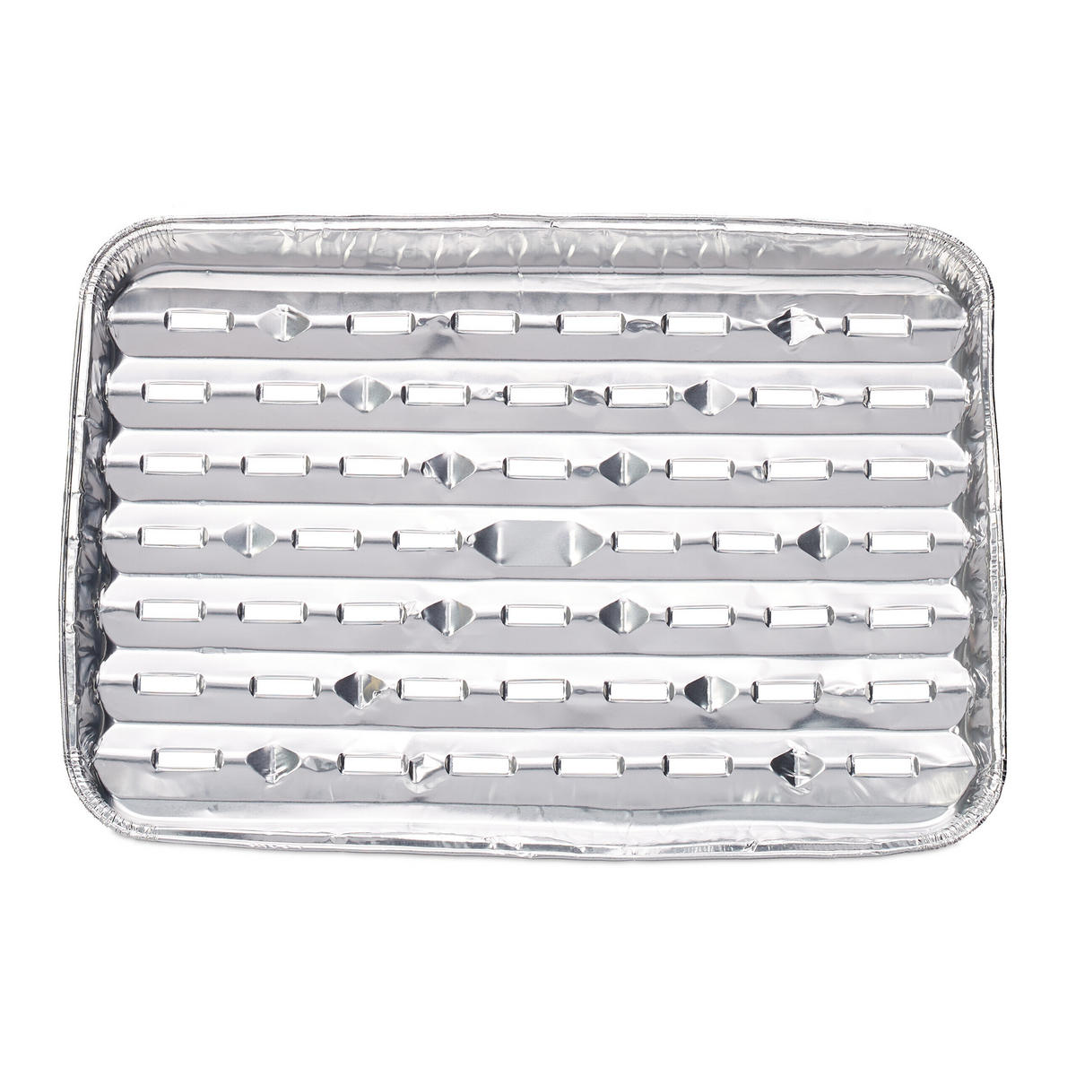 25XGRILLSCHALE - Silberfarben, Metall (22/34/3cm) - Relaxdays