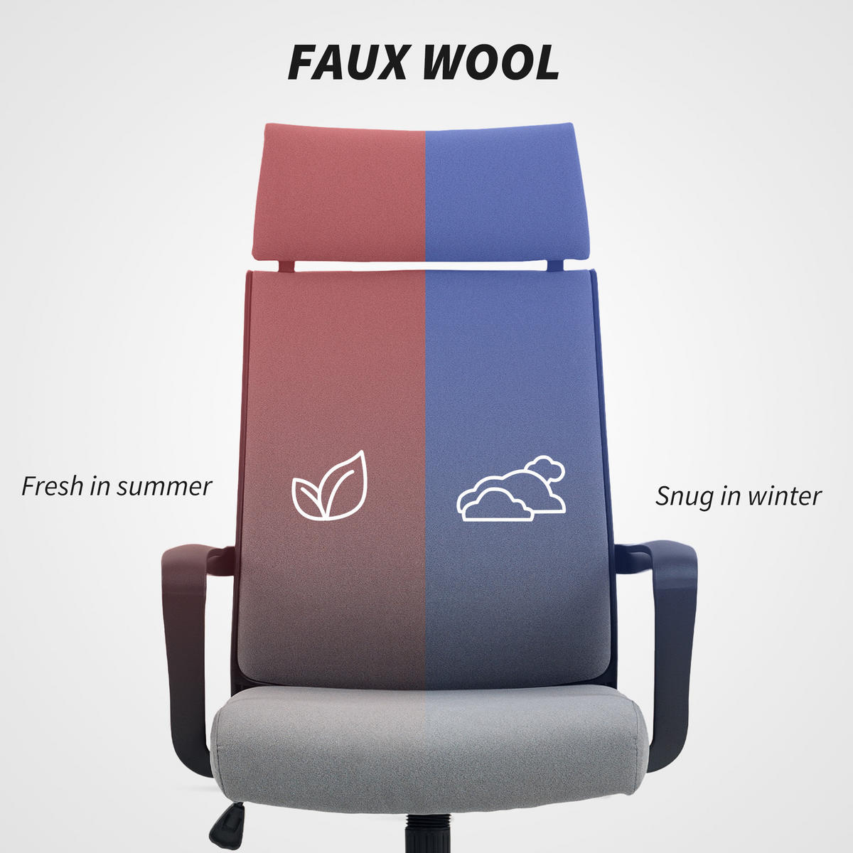 BÜROSTUHL Polyester Schaumstoff Dunkelgrau - Dunkelgrau, Kunststoff (60.5/117/69cm) - HOMCOM
