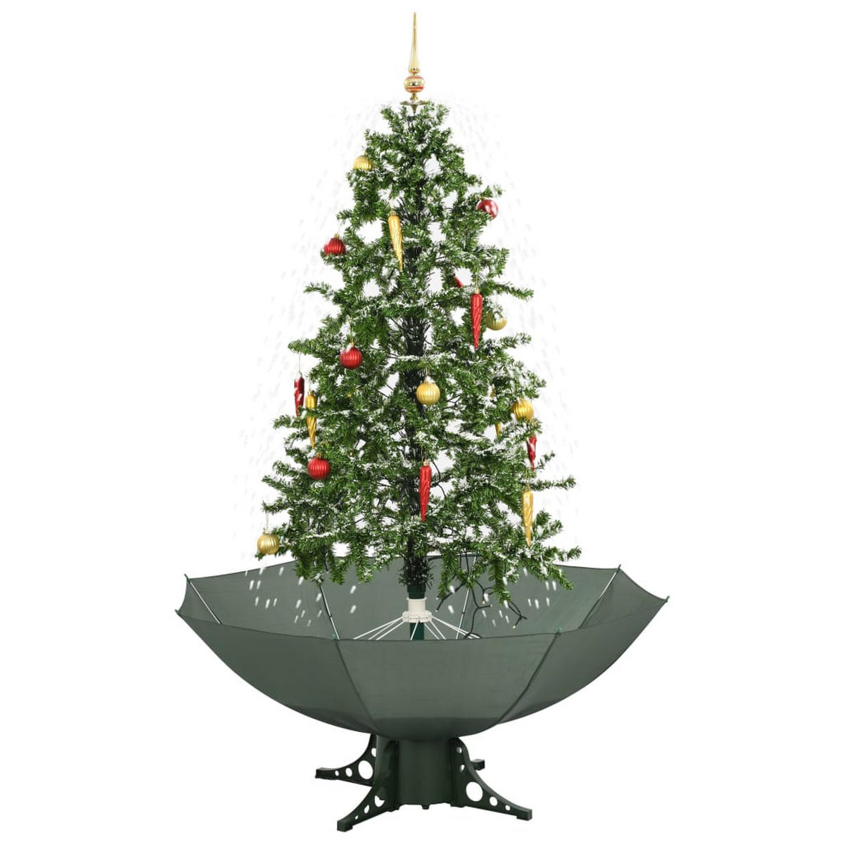 WEIHNACHTSBAUM Schneiender Mit Schirmfuss Grün 170 Cm - Grün, Kunststoff (170cm) - vidaXL