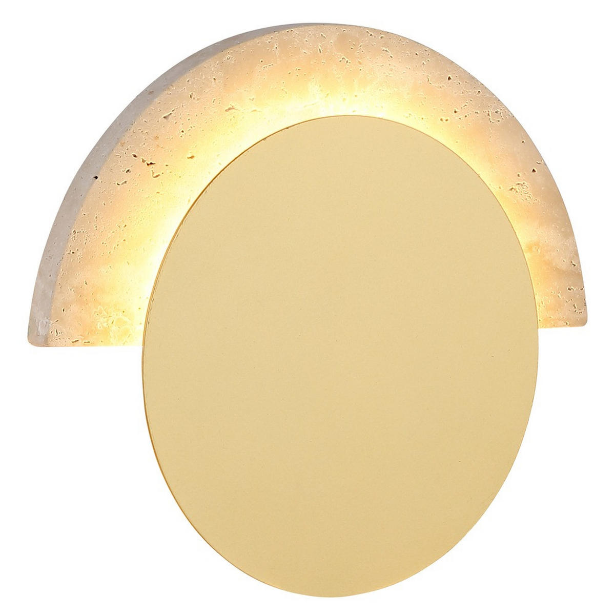 WANDLEUCHTE ROJAS Metall weiß matt, gold matt LED - Weiß, Metall (17/20/3.2cm) - Globo Lighting