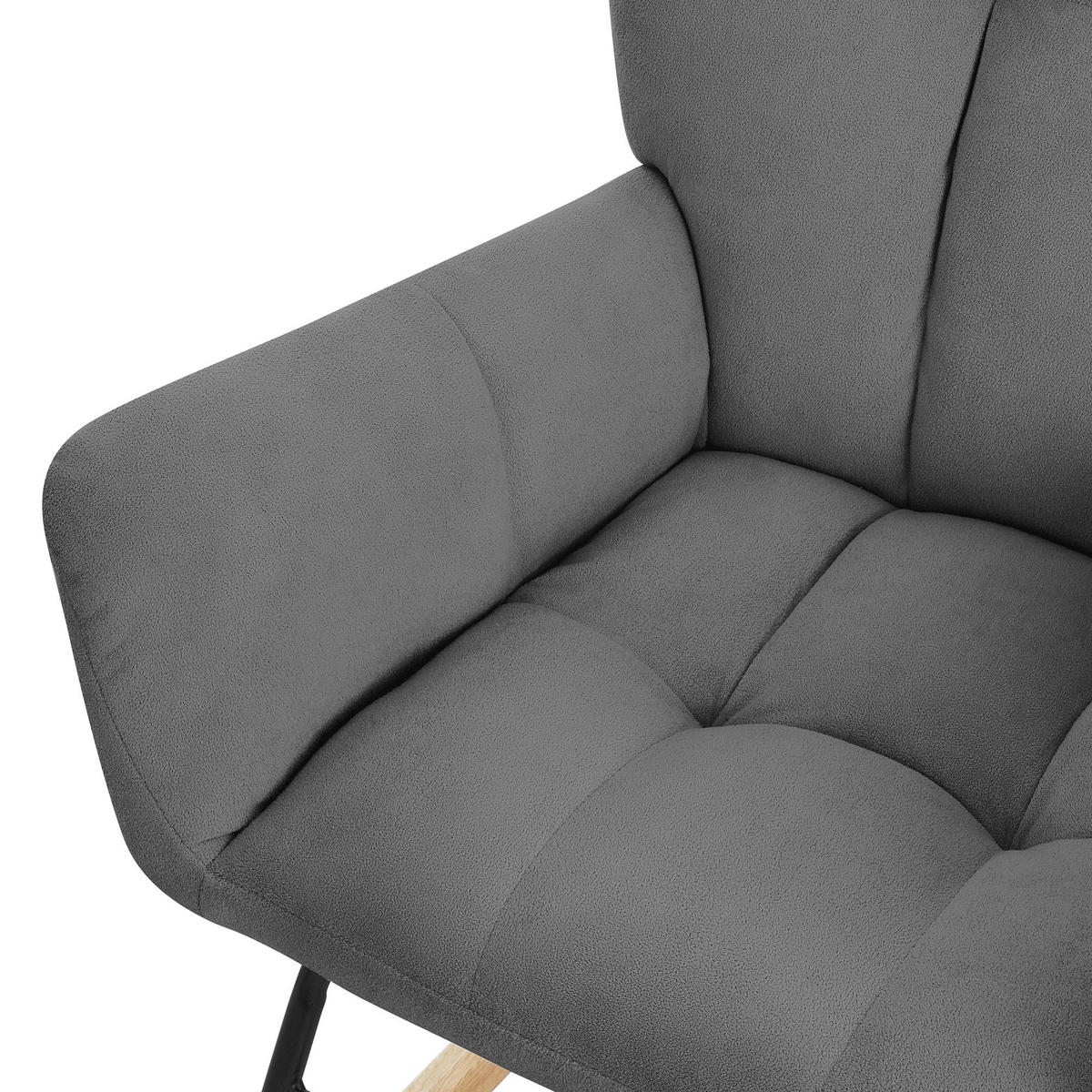 SCHAUKELSESSEL - Dunkelgrau, Metall (88/95/69cm) - ML-DESIGN