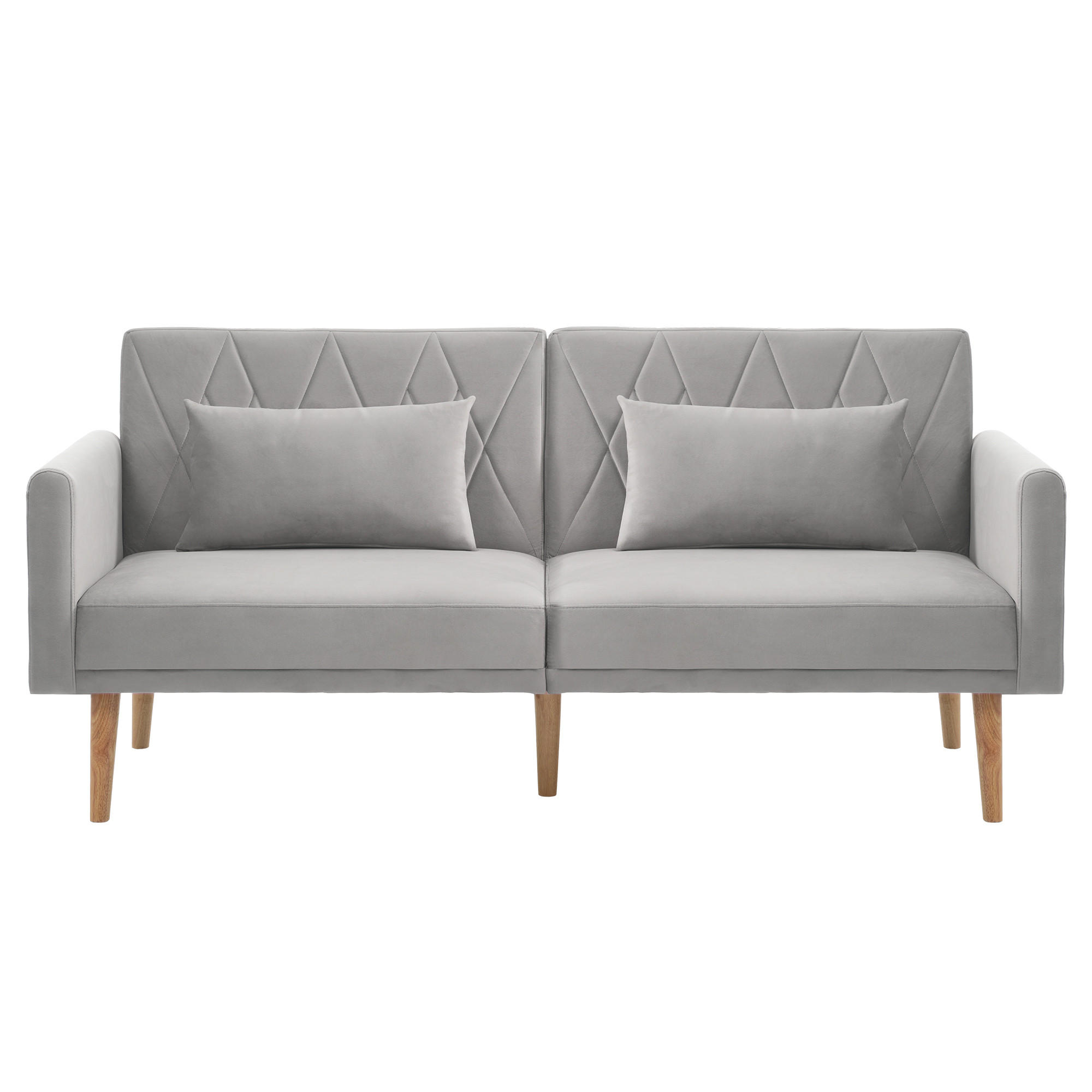 SCHLAFSOFA mit verstellbaren Rückenlehnen und Armlehnen - Grau, Holzwerkstoff/Textil (75/82/180cm) - Urban Meuble