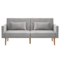 SCHLAFSOFA mit verstellbaren Rückenlehnen und Armlehnen - Grau, Holzwerkstoff/Textil (75/82/180cm) - Urban Meuble