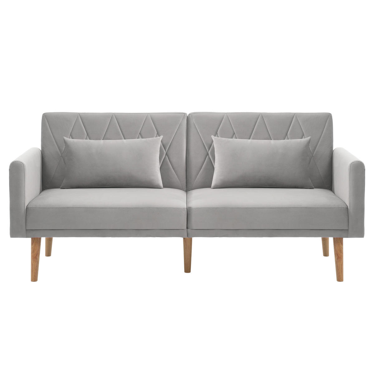 SCHLAFSOFA mit verstellbaren Rückenlehnen und Armlehnen - Grau, Holzwerkstoff/Textil (75/82/180cm) - Urban Meuble