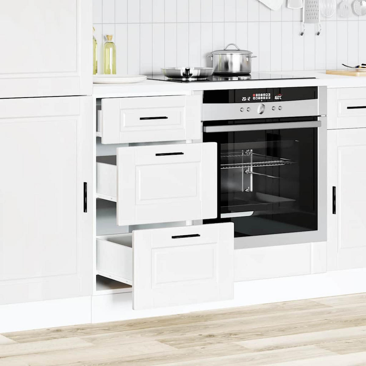 KÜCHENUNTERSCHRANK Porto Weiss Holzwerkstoff - Weiß, Holzwerkstoff (46/81.5/40cm) - vidaXL