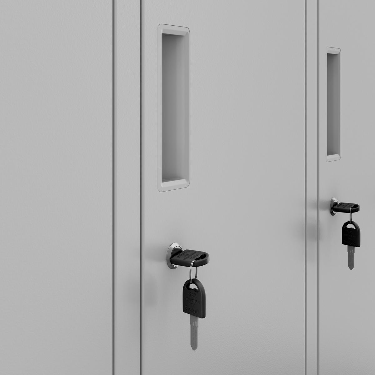 SCHULSCHRANK BARTUS - Grau, Metall (136/150/45cm) - Jan Nowak