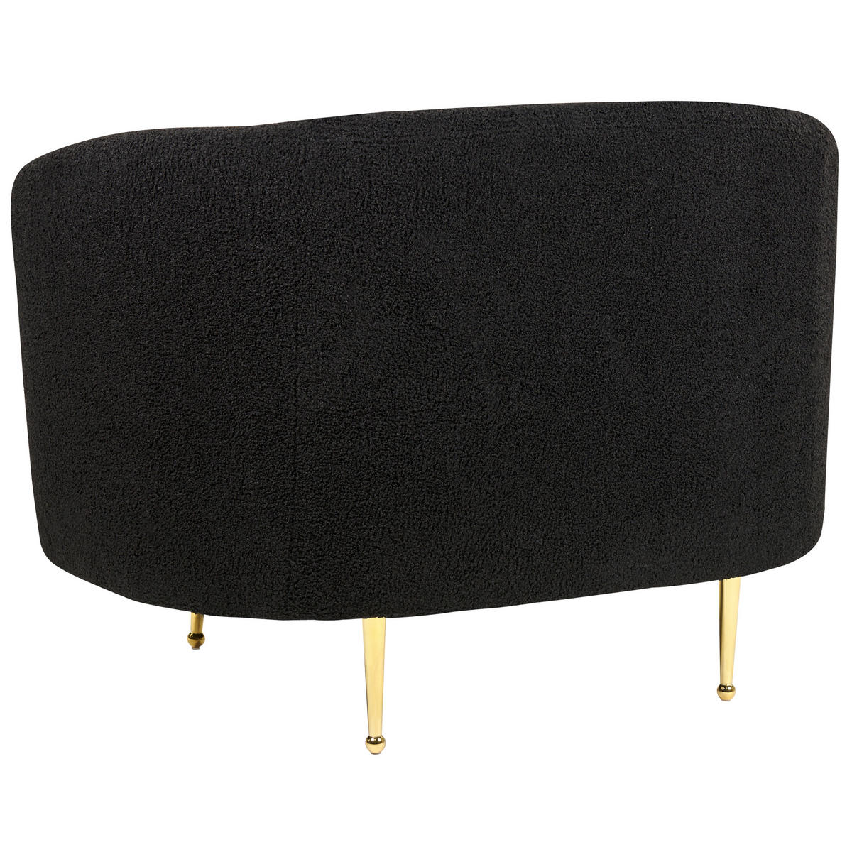 3-SITZER SOFA SET Bouclé Schwarz Loen - Schwarz, Textil (155/79/70cm) - Beliani
