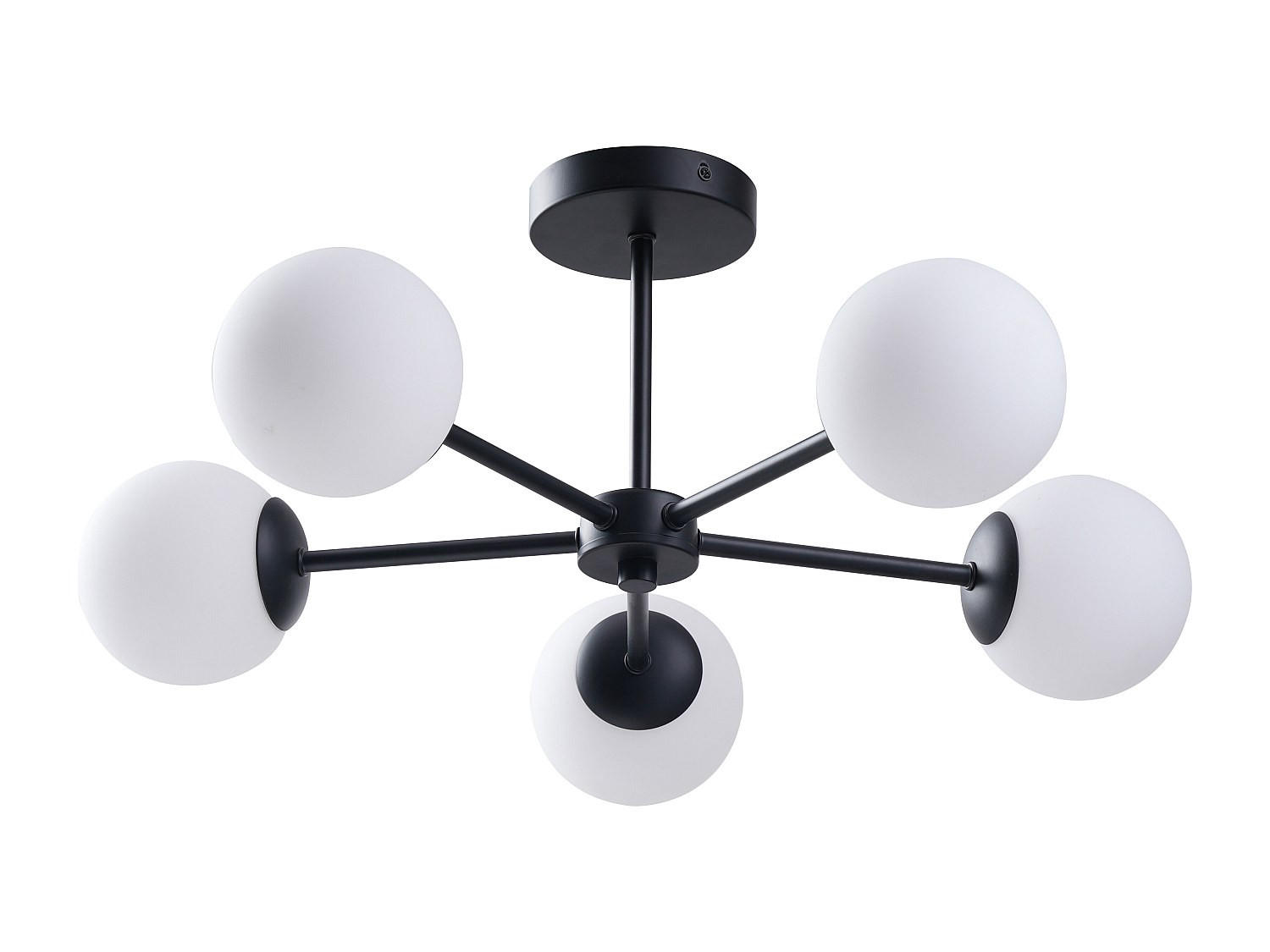 DECKENLEUCHTE - 58.5 x 58.5 - metall - schwarz Sofia - Schwarz, Metall (58.5/58.5/21cm) - Vente-Unique