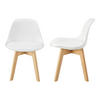 KINDERSTUHL Elvdal - Naturfarben/Weiß, Holz/Kunststoff (38/56/33cm) - [en.casa]