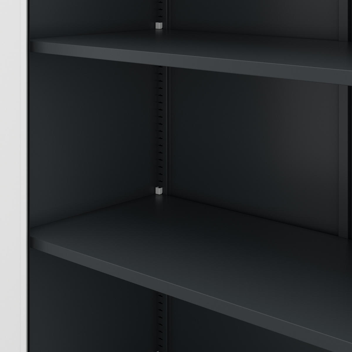 METALLSCHRANK Beata - Anthrazit/Weiß, Metall (90/93/40cm) - Jan Nowak