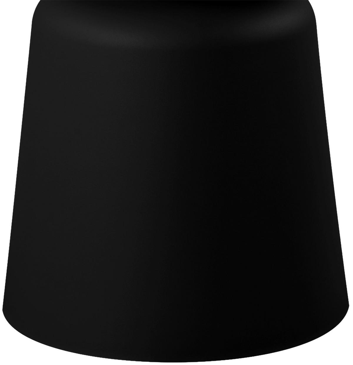 BEISTELLTISCH rund 49 cm Kunststoff Schwarz - Schwarz, Kunststoff (49/49/45cm) - CLP