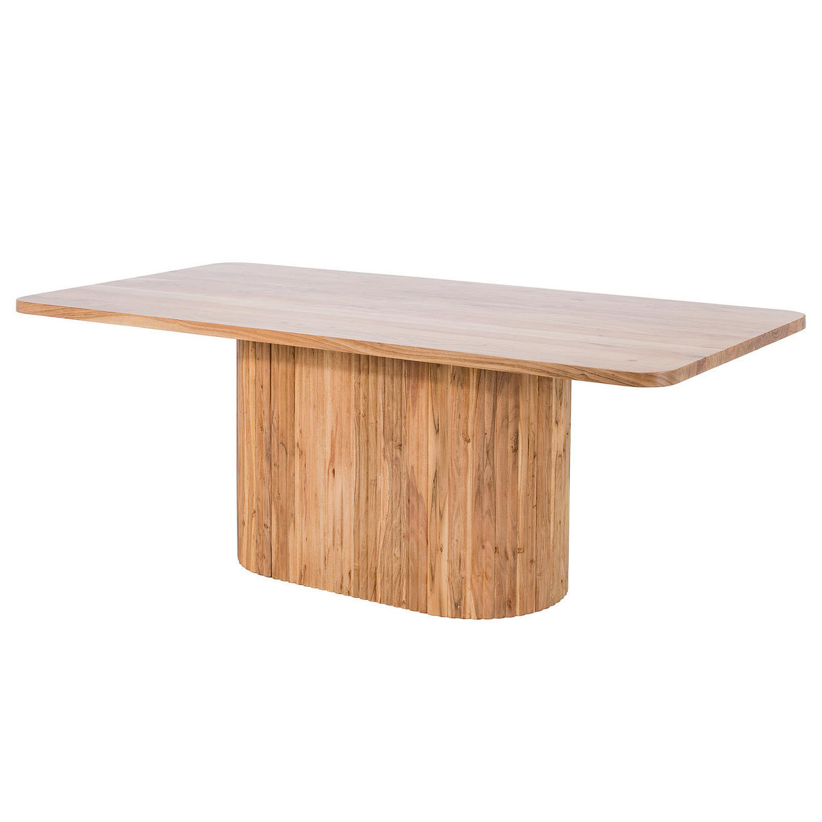 MASSIVER ESSTISCH - Akazie massiv - Braun, Akazienholz/Holz (100/200/76cm) - home24