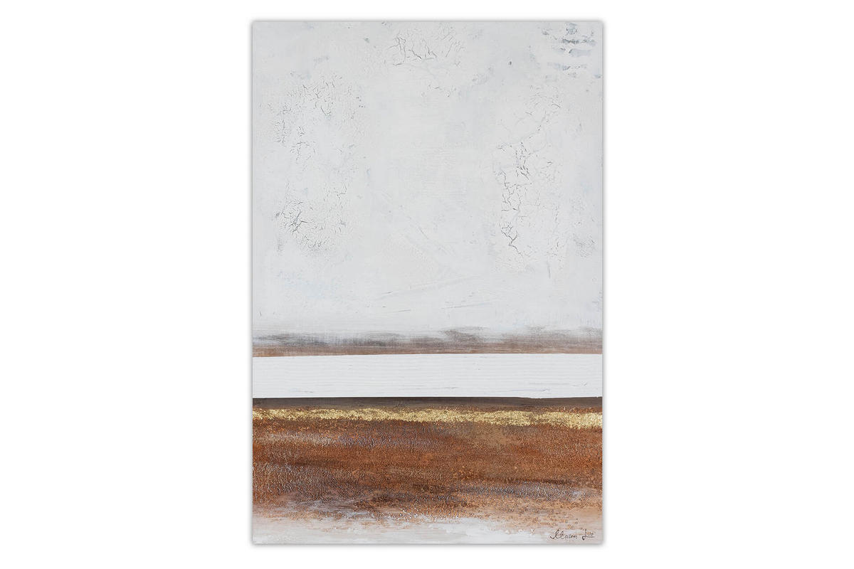 OLEJOMAĽBA 60/90 cm, Zvieratá - hnedá/biela, drevo/textil (60/90cm) - KUNSTLOFT