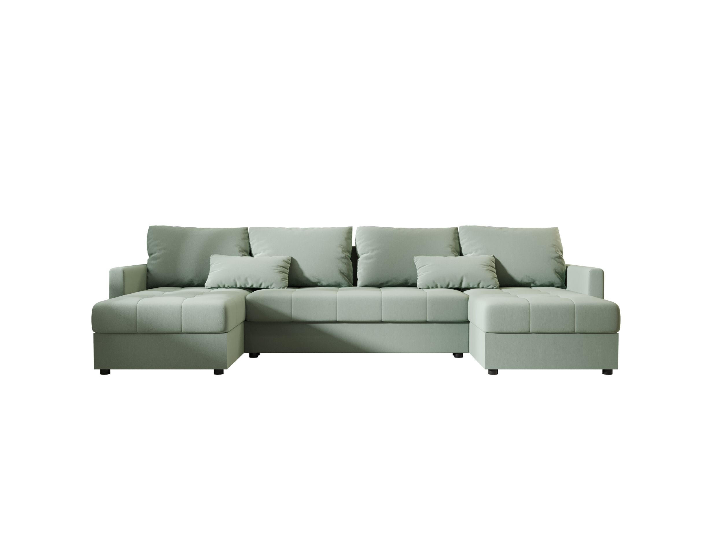 ECKSOFA MOS U BIS Cosmic 16 mit Schlaffunktion - Hellgrün, Textil (285/85/140cm) - Bedante