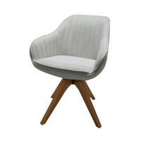 ESSZIMMERSTUHL Sophia Stoff - 360° drehbar - Sitz und Rücken gepolstert - Naturfarben, Holz (58.5/85.5/61.5cm) - TPFLiving