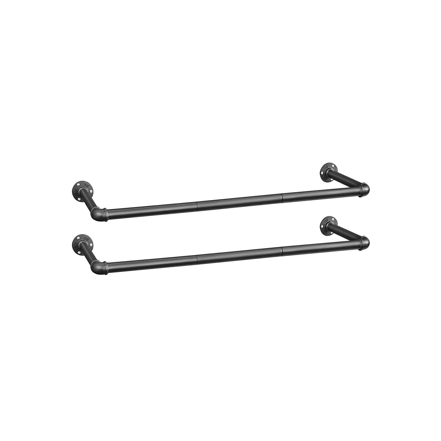 KLEIDERSTANGE MBABANE 2ER-SET - Schwarz, Metall (30/8/92cm) - Hansiro