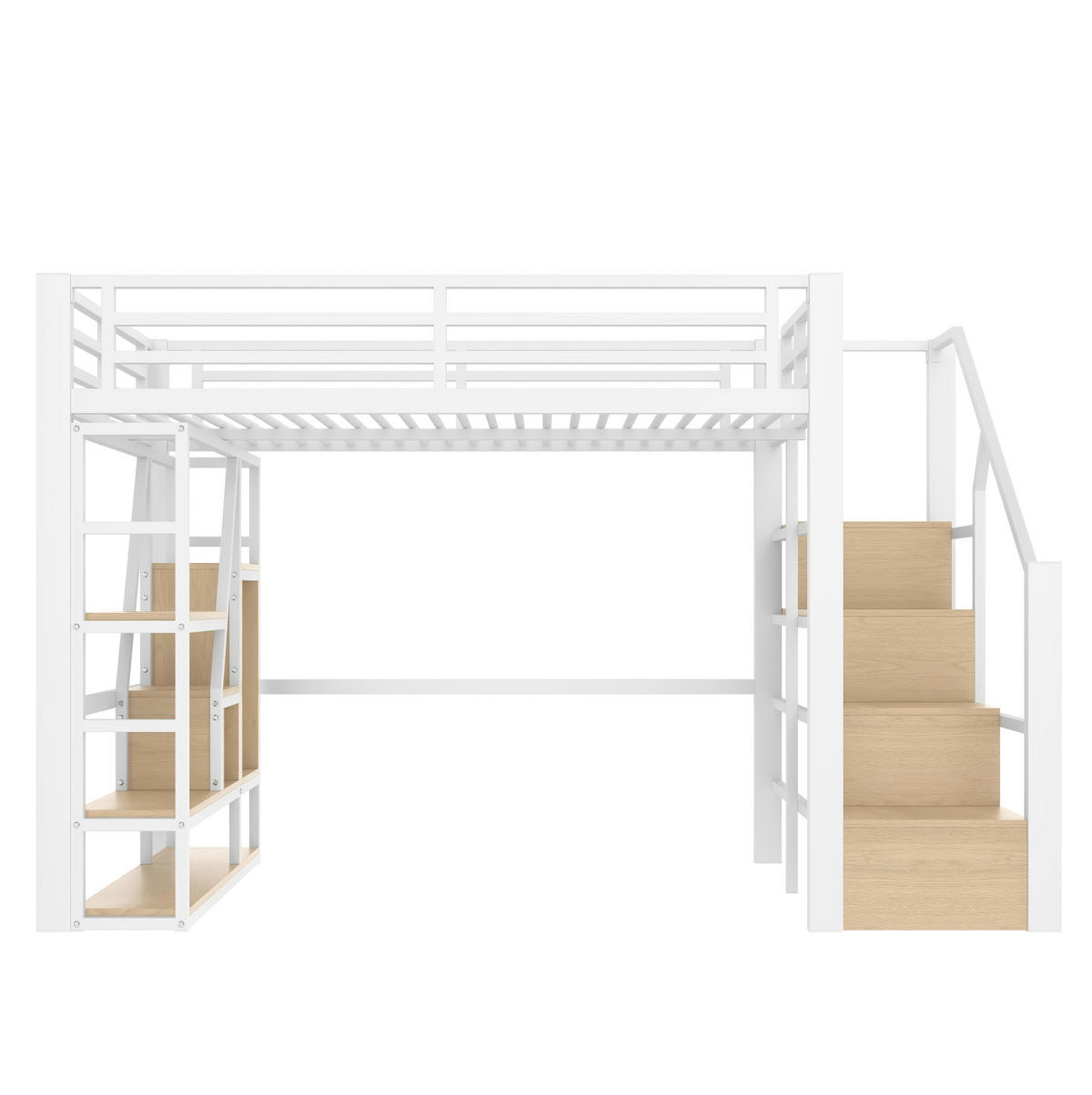HOCHBETT 140/200 cm in Weiß mit LED-Beleuchtung und Stauraum - Weiß, Holzwerkstoff (140/200cm) - Flora Grace