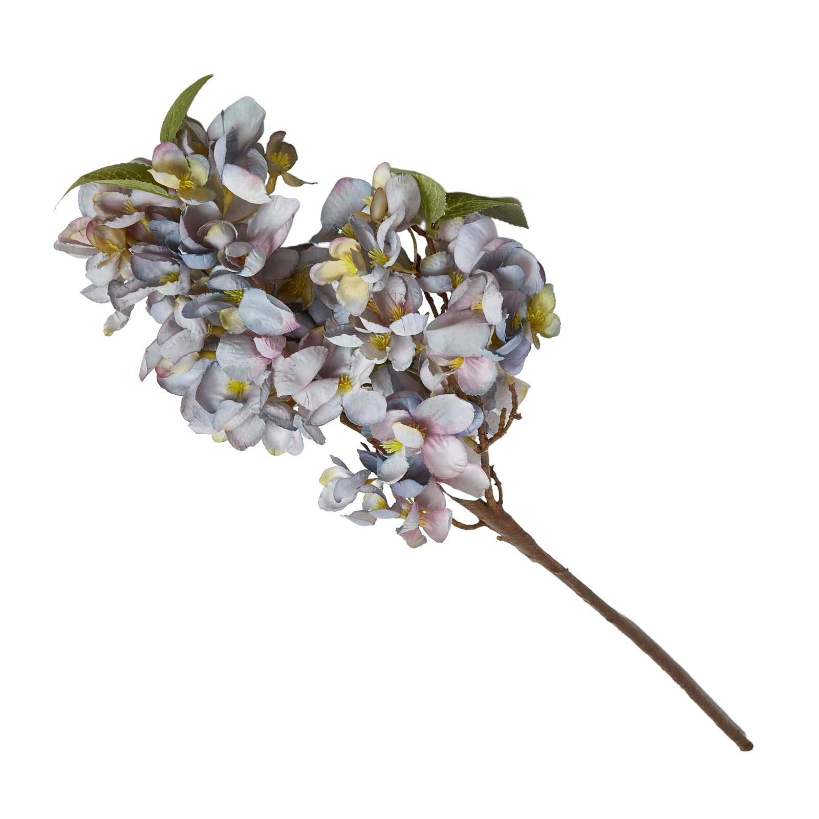 DEKOZWEIG mit Blüten blau, 64 cm - Blau, Kunststoff (64cm) - Homescapes