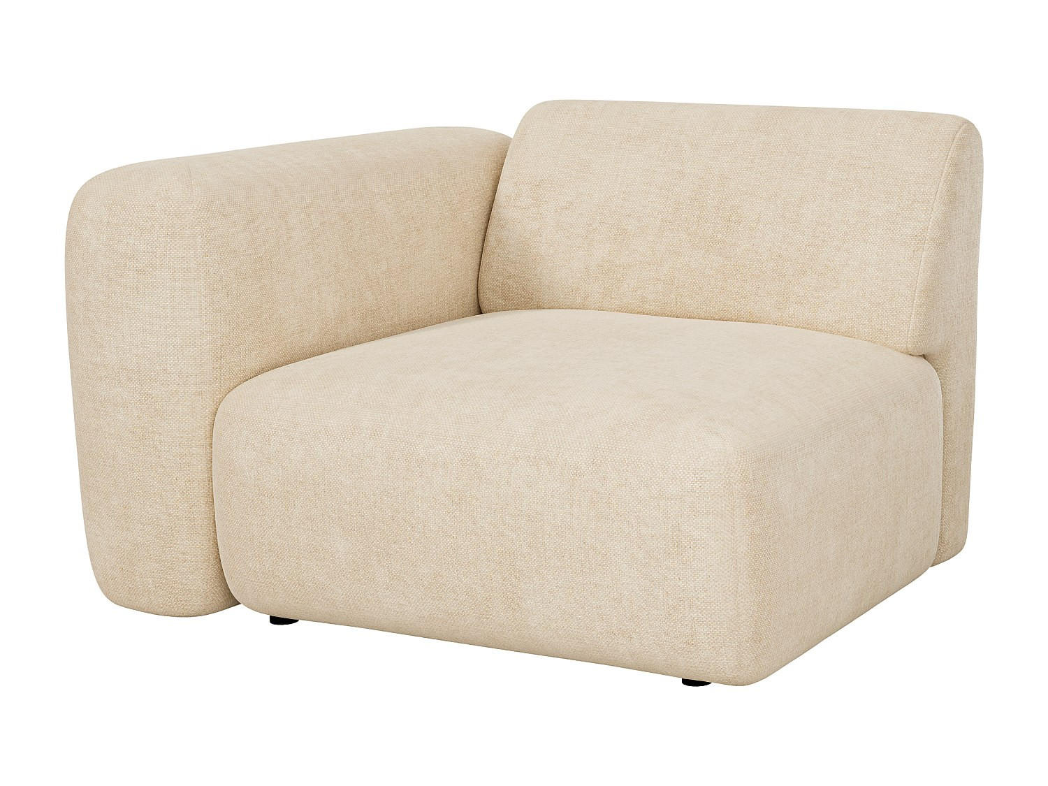 SESSEL mit gerader Rückenlehne - 1 Person - stoff - beige Pogni - Beige, Textil (103/73/97cm) - Vente-Unique